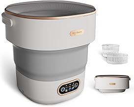 Portable Washing Machine 16L — 2026 Upgrade Foldable Portable Laundry Machine and Spinner, Underwear, Socks; Portable Washer Ideal for Travel, Dorms, Camping