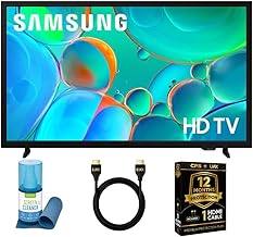 32-Inch Smart LED TV Bundle - HD 720p, HDR, Bluetooth, w/ 12 Month CPS Protection, AUX HDMI Cable, and Screen Cleaning with Microfiber Cloth.