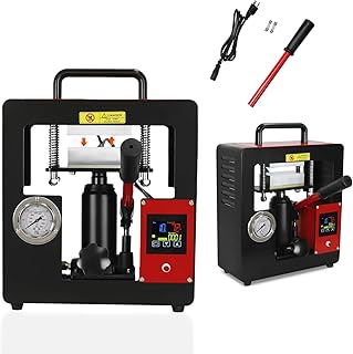 10 Ton Hydraulic Heat Press Machine,2.3 x 4.7 Inch Dual Heating Plate,Fast Heating Jack Heat Press w/LCD Time Temp Controller, Multifunction Heat Press for Printing Textiles Pressing Oil