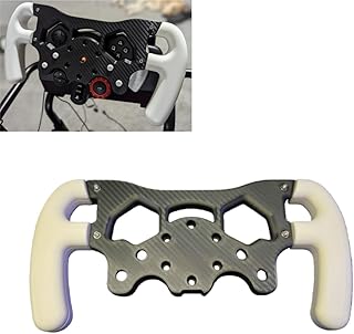 F1-Style Racing Steering Wheel Mod Compatible with Logitech G29/G920/G923, Formula 1 Design with Ergonomic Controls & Quick-Release System, Sim Racing Gaming Simulator Accessory (Black+White)