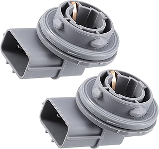 Motoforti Headlight Headlamp Bulb Holder Socket, for Hyundai Accent 2006-2011, Plastic, No.921603C000, Gray, 2pcs