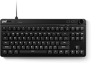 Pulsar XBOARD MS Mechanical Gaming Keyboard, 35K Scan Rate & 8K Polling for Ultra-Low Latency, Hot Swappable, TKL Gasket Mount, Aluminum Plate, PBT Double-Shot Keycaps, RGB Backlit, Volume Knob