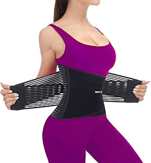 TESETON Back Brace for Men and Women, Back Support Belt Relief Lower Back Pain Herniated Disc, Sciatica, Scoliosis, Breathable Mesh, Lumbar Support Belt, Back Brace for Lifting at Work 02 Black-L
