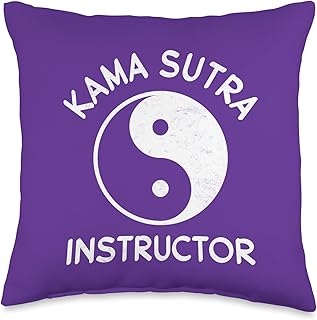 Kama Sutra Instructor Make love Not War Yin Yang Chi Energy Throw Pillow