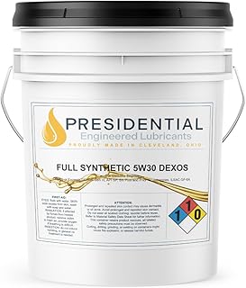 Presidential Full Synthetic Dexos 5W30 – Premium Motor Oil for Gasoline Engine Performance & Protection – Meets or exceeds GM Dexos Gen 3 specs - Made in USA (5 Gallon Pail)
