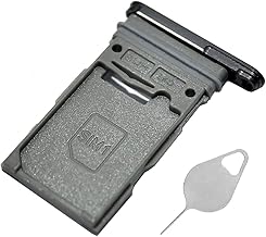 Galaxy S23 SIM Card Tray Single Replacement S23+ Sim Card Slot Holder for Samsung Galaxy S23 5G S911U1 S911 S23+ S916 Sim Card Tray Repair Part with Opening Needle (Phantom Black) (Black)