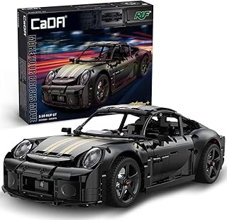 C63006W RUF GT Supercar Building Blocks,1665 PCS 1:10 Sports Car Building Block Set,Officially Licensed,with Manual Opening Parts,Detailed Engine Doors