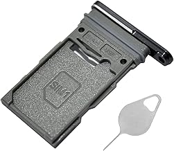 Galaxy S23 Ultra SIM Card Tray Single Replacement S23 Ultra Sim Card Slot Holder for Samsung Galaxy S23 Ultra 5G 6.8" S918U1 SM-S918U Sim Tray Repair Part with Opening Needle (Black)