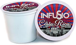 Coffee Pods 96 Count Costa Rica Medium Roast Single serve Coffee pods for Keurig K Cups Brewers - InfuSio Premium Roasted Keurig 2.0 Compatible