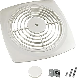 97011919 Grille Assembly (11-1/2"× 11-1/2") Compatible with Broan Nutone 505 and 509 Exhaust Fan Cover, S97011919 Bathroom Exhaust Fan Cover Assembly, Center Mount - Includes Grille Mounting Knob