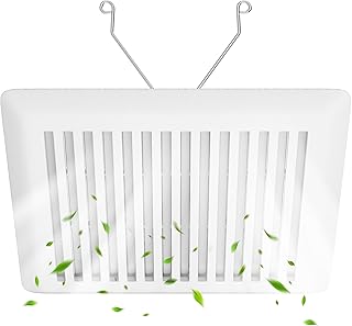 C350GN Bathroom Exhaust Fan Cover Replacement, 8.75" x 9.125" White Vent Grille Cover with Springs S97017068 Compatible with Br-oan-Nu-Tone 695 696N Bathroom Plastic Wall-Mount Ventilation Fans Cover