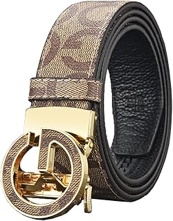 Designer Belts for Men Ratchet Belts with Automatic G Buckle Mens Belt for Casual Jeans Business