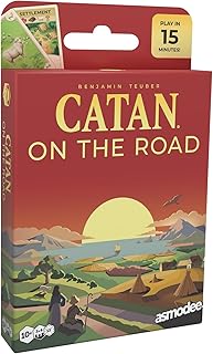 On The Road - Portable Card Game Edition of CATAN for Travel & Quick Play, Build Trade & Settle Anywhere, Family Fun for Kids & Adults, Ages 10+, 3-4 Players, 15 Minute Playtime