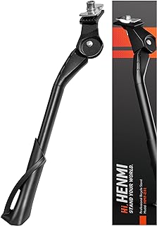 HENMI Center Mount Bike Kickstand for Adult Bikes, Adjustable Bicycle Kickstand for Most 24"-29", Non-Slip Sole, Aluminum Alloy Material, for Mountain Bike Road Bike