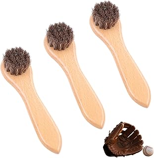 3 Pcs Baseball Glove Cleaner Brush Professional Horsehair Baseball Glove Brush for Men Women Player