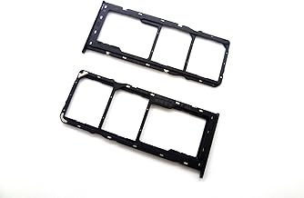 2X Dual SIM Card Tray Holder SD Slot Replacement Compatible with Samsung Galaxy A10S A107 (Black)