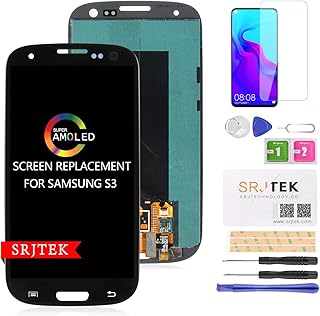 AMOLED Screen Replacement for Samsung Galaxy S3 i9300 i9305 i535 T999 i747 LCD Display Touch Digitizer Glass Panel Full Assembly (Black)
