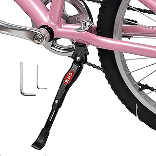 Cyfie Bike Kickstand for 16 18 20 Inch Kids Adjustable Center Mount Bicycle Kickstands Bike Stand for 16-20inch Wheel Mountain Bike/Road Bicycle/Adult Bike/Sports Bike, Aluminum Alloy