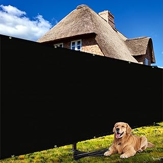 Shade&Beyond 4' X 50' Fence Privacy Screen Heavy Duty 170 GSM Fencing Mesh Shade Net Cover for Wall Garden Back Yard Outdoor Home Decoration, Black