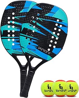 Beach Tennis Paddle Beach Tennis Racket Carbon Fiber with EVA Memory Foam Core Tennis Paddles