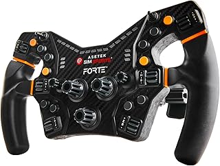 ASETEK Forte Formula Gaming Steering Wheel | Sim Racing Steering Wheel for PC & Simulators | High Precision & Customizable Controls