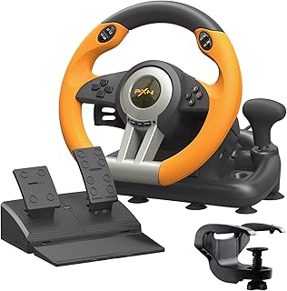 PXN PC Racing Wheel, V3 PRO 180 Degree Universal USB Car Sim Game Steering Wheel with Pedals for PC, Xbox One, Xbox Series S/X, PS3, PS4, Switch