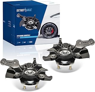 Detroit Axle - Front 2pc Steering Knuckles for 06-11 Hyundai Accent, 2 Steering Knuckles & Wheel Bearing Hubs Assembly 2006 2007 2008 2009 2010 2011 Replacement