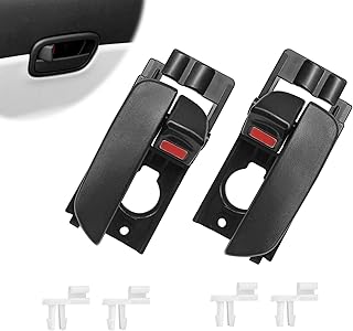82610-1E000 82620-1E000 A Pair Inside Door Handle Set Compatible with Hyundai 2006-2011 Accent Left Driver and Right Passenger Side Front or Rear Inside Door Handle, Black