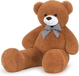 Giant Teddy Bear 47", Huge Stuffed Animals Plush, 4 Feet Soft Plushies Big Bear Gift for Kids, Girlfriend, Valentines Day, Christmas, Birthday Darkbrown