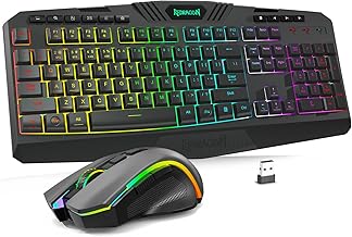 S101M-KS Gaming Keyboard and Mouse Wireless with Tri-Mode, RGB Keyboard and 4800 DPI Gaming Mouse, 10 Independent Multimedia Keys for Wins, PC, Computer, Wireless S101 Ideal for Gamer