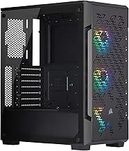 iCUE 220T RGB Airflow Tempered Glass Mid-Tower Smart ATX Case - High Airflow - Three Included SP120 RGB PRO Fans - Black