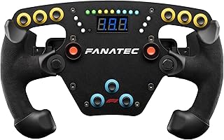 Fanatec Sim Racing ClubSport Steering Wheel F1 Esports V2 – Officially Licensed Formula 1™ Product, Alcantara Grips, LED Display, Magnetic Paddles, Integrated Vibration Motors – PC