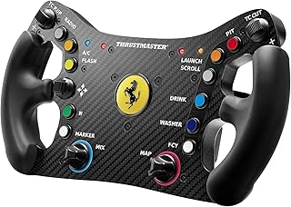 Thrustmaster Ferrari 488 GT3 Wheel Add-On, 1:1 Scale Replica Rim, 11 Action Buttons, 4 Encoders, Quick Release, Compatible with PS5, Xbox Series X|S & PC