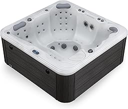 Destination Outdoor Hot Tub, 5-Person 59-Jet 80-Port 4-Pump Lounger Spa with Waterfall Arch and Bluetooth Stereo by Aqualife by Strong Spas