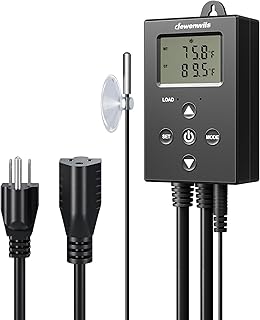 DEWENWILS Digital Temperature Controller Thermostat Outlet with Heating & Cooling Mode for Chest Freezer, Home Brewing, Green House, Incubation, Reptiles, -22°-221°F, 120V/10A/1200W