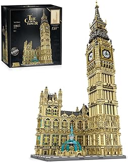 Architecture Big Ben Clock Tower Building Blocks Set, British Famous Landmark Building Kit, Home and Office Decor & Gift for Adults (13825 Pieces)