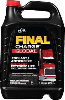 PEAK FINAL CHARGE Global Extended Life Concentrate Antifreeze/Coolant for All Heavy Duty Engine Cooling Systems, 1 Gal.