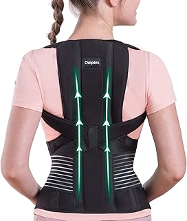 Posture Corrector for Women and Men Thoracic Back Brace Straightener Shoulder Upright Support Trainer for Body Correction and Neck Pain Relief, Medium (waist 34-39 inch)