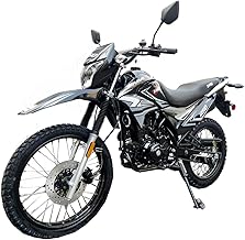 X-PRO Upgraded New Hawk-X Enduro 250cc Motorcycle Dual Sports Dirtbike, 5 Speed Enduro Street Bike (Black)