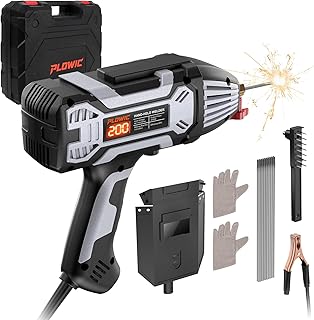 Portable Handheld Welding Machine 110V: 200A IGBT Inverter ARC Welder Gun with Digital Display & 6-Level Current Control, Hot Start & Anti-Stick Fits for 3/32"-1/8" Stick Rod