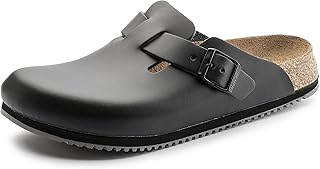 Leather Boston Canberra Clogs