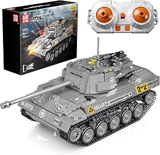 RC Tank Building Sets, Tiger Tank Model with Remote Control, 20032 STEM Blocks, Army Toys Building Kits for Adults Aged 14+ (971 Pieces)