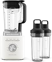 KitchenAid Pure Power Blender with 2 Personal Blending Jars, 1700 Watt Peak Power*, KSB2078, Porcelain White