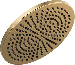 Delta Faucet Single-Spray Raincan , Gold, Rainfall, Round Shower Head, 2.5 GPM Flow Rate, Lumicoat Champagne Bronze 52158-CZ-PR25