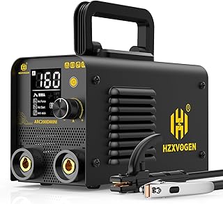 H HZXVOGEN 200A Mini Stick Welder, 2 in 1 Lift TIG/MMA ARC Welder Machine, 110V Portable Welding Machine with Arc Force, Hot Start, Anti-Stick, LED Digital Display DC Inverter Welder (BLACK)