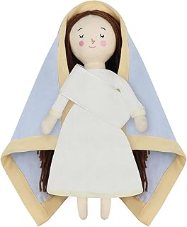 free-space Blessed Virgin Mary Doll and Baby Jesus Plush Religious Figure Playset for Boy Girl Christening Gift(Virgin Mary)