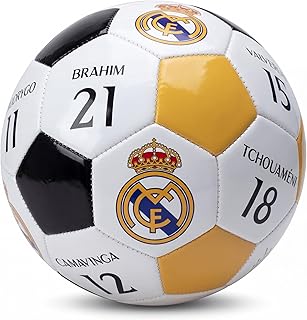 Art Official Real Madrid Soccer Ball, Size 5 Football, Authentic Club Logo, Premium Fan Collectible for Training, Play & Display