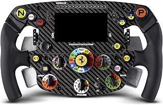 Thrustmaster Ferrari SF1000 Edition Formula Wheel Add-On, Carbon Fiber Faceplate, Built-In IPS LCD Display, 25 Action Buttons, Magnetic Paddle Shifters, Compatible with PS5, Xbox Series X|S & PC
