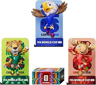 DICEKOO FIFA 2026 World Cup Mascot Set 3 Inch (Maple, Zayu, Clutch) | Cheerful Style | Officially Licensed | Collectible Figures, Gift Idea for Fans & Collectors, Sports Merchandise for Enthusiasts