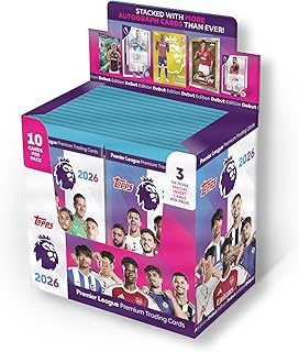 Topps Premier League 2025-26 - Debut Edition - Full Box - 28 Packets per Box (280 Cards) 3 or More Special Insert Cards per Packet.